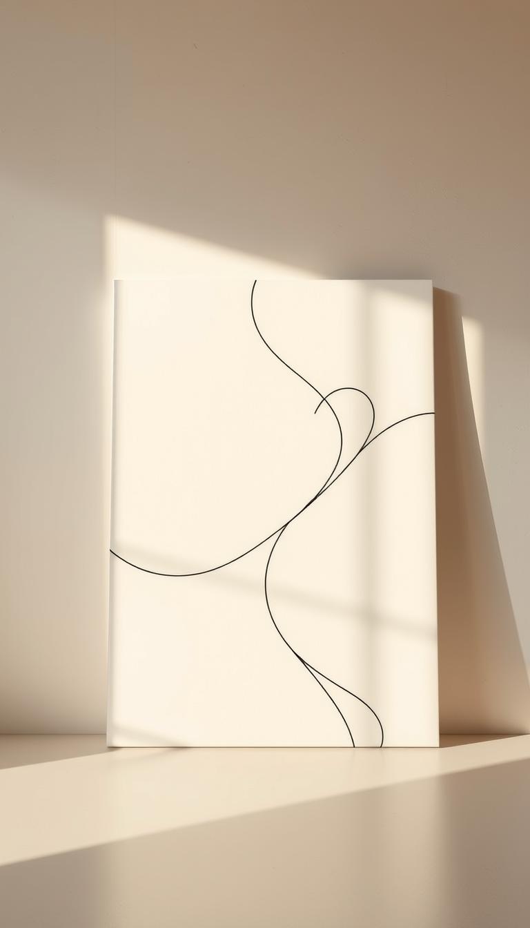 canvas line art painting for home crafts