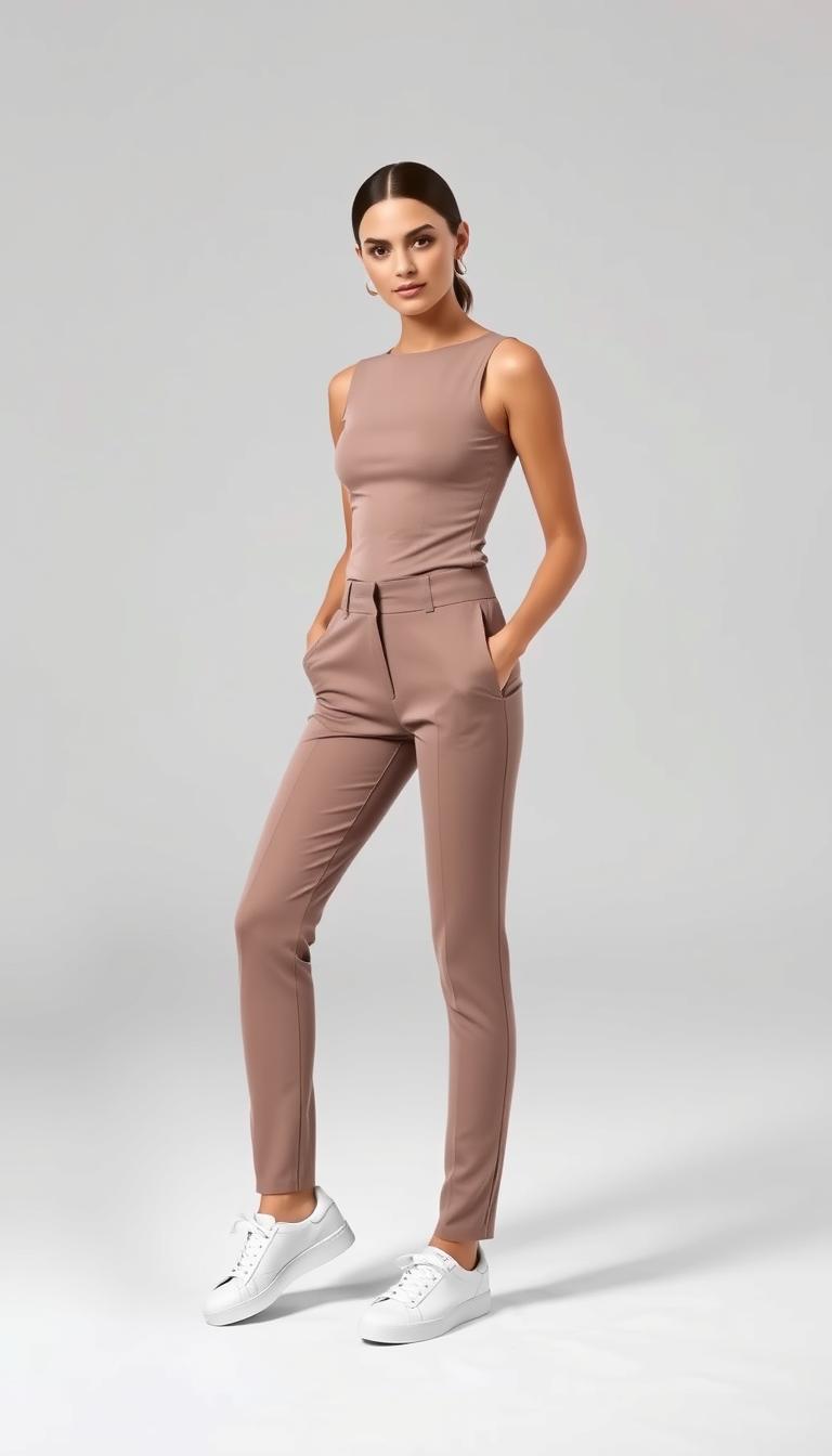 women's fashion monochrome matching set